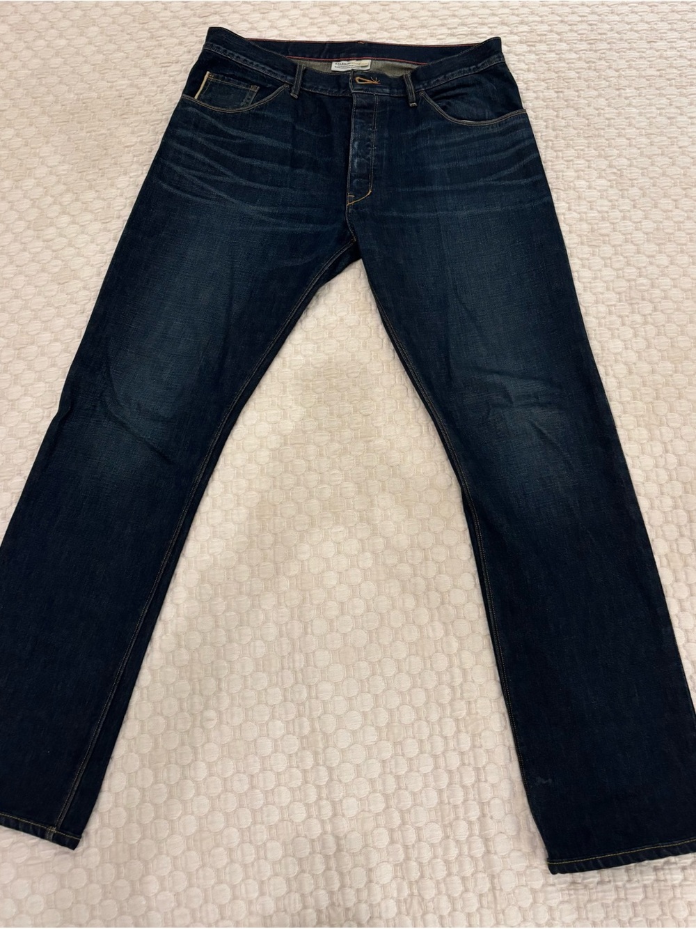 Raleigh Denim Dark Blue Men's Slim Straight Jeans